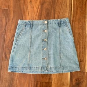 Denim button skirt